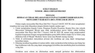 Edaran Bupati Mesuji Tentang Malam Hari Raya Idhul Fitri 2025