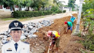 Melalui Dana Desa Tyuh Murni Jaya Bangun Dreinase Antisipasi Banjir