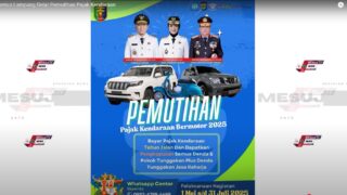 Pemerintah Provinsi Lampung Gelar Program Pemutihan Pajak Kendaraan Mulai 1 Mei Sampai 31 Juli 2025