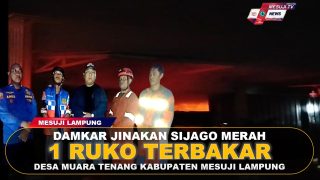 Mesuji Tv -Ruko Hangus terbakar saat ditinggal pemiliknya